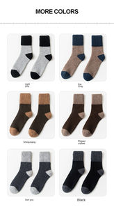 2025 <b>Men's</b> Merino <b>Wool</b> Casual Plush and Thick Terry Winter Warm athletic <b>socks</b> Anti-Slip Wholesale - Product Image 2