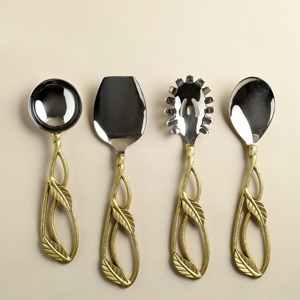 Restaurant Grade Stainless Steel <b>Salad</b> <b>Server</b> Set Designer Handle Polished Serving Tools - Product Image 1