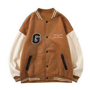 Veste universitaire en cuir de laine légère de haute qualité personnalisée en gros col montant hiver style rue principale nouveau design Service OEM - Product Image 1