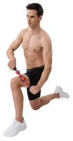 ALLWINWIN MSK106 Bâton de massage - Rouleau de massage musculaire à petites billes pour les jambes