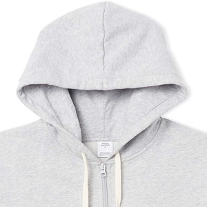 Alta calidad al por mayor 100% algodón cremallera Sudadera con capucha casual,streetwear, hombro caído, figuras, transpirable, respetuoso con el medio ambiente, sudaderas con capucha, de punto - Product Image 6