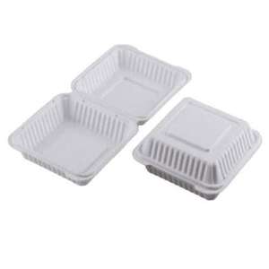 Conteneur alimentaire carré articulé 6''x6''x2.8'' en PP monocomposant - Product Image 1