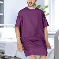 Robe d'hôpital pour femmes, blouse d'examen médical à manches courtes, en toile de coton confortable, couleurs personnalisées pour les cliniques