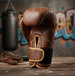 Premium Diamond Stitched Leather Training Gloves with High Density Foam Padding and Hook and Loop <b>Strap</b> for Gym and Bag Work - Product Image 6