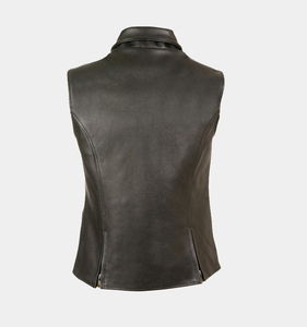 Veste en cuir pour homme en gros, respirante, grande taille, personnalisable, col rond, design moto - Product Image 5