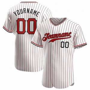Camiseta de Béisbol de Poliéster Estilo Vintage con Nombre y Número Personalizados, Transpirable, Talla Grande, Diseño Personalizado, Unisex - Product Image 1