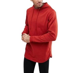 Sweat à capuche allongé mode pour hommes OEM Respirant Hiver Sweat à capuche allongé en tissu de coton uni pour hommes - Product Image 6
