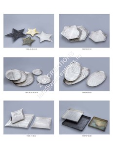 Parties <b>Table</b> Decoration Serving Dishes Set 100pcs Aluminum Reusable Lightweight Dessert Fries Cafe Trays Accent Tray Plates - Product Image 5