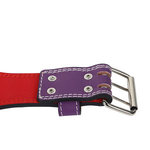 เข็มขัดยกน้ำหนักหนัง PU ดีไซน์แบบ Deadlift สำหรับทั้งชายและหญิงสีม่วง2025มีหลายขนาด - Product Image 3