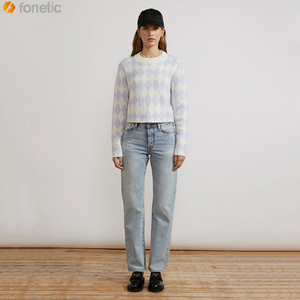 Jersey de invierno fino profesional hecho a medida para mujer, nuevo diseño, Color sólido, tejido de lana, estilo informal, estampado, suéteres de tamaño libre - Product Image 4