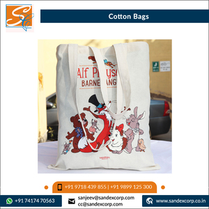 Diseño impreso moderno de Venta caliente de alta calidad para uso multiusos 100% bolsa de algodón/fabricante de bolsas de lona en La India - Product Image 5