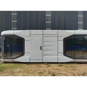 Kapsül kabin yanında prefabrik ev tasarımı için turist tatil prefabrik hareketli otel konteyner ev stokta