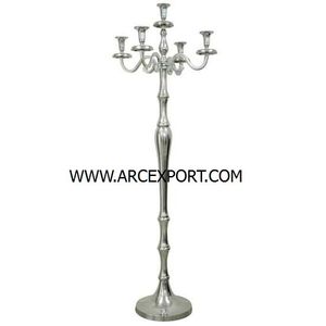 Candelabro hecho a mano plateado brillante Para Boda y fiesta de cumpleaños decoración de Calidad exclusiva candelabro antiguo - Product Image 3