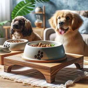 Bol de nourriture pour chien en bois écologique le plus vendu bols de nourriture pour chien surélevés de style mignon pour grands et petits animaux de compagnie - Product Image 3