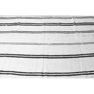 Tapis turc vintage, grand tapis de 9x5,2 pieds, tapis Kilim blanc bordé - Product Image 5