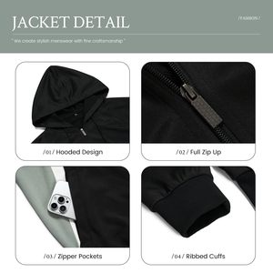 Conjuntos Deportivos Personalizados con Chaqueta y Pantalones Jogger, Trajes Deportivos Unisex, Conjuntos Deportivos Personalizados de Tela 360,380 para Exteriores, Conjunto de 2 Piezas, Sudadera con Capucha y Pantalones Deportivos para Hombre - Product Image 5