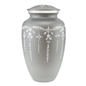 Accesorio funerario de color blanco en urna de cremación de metal Urnas de crematorio conmemorativas más vendidas Urnas de mascotas de cremación de recuerdo Premium - Product Image 5
