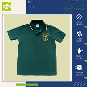 Fourniture directe d'usine tissu PC Matty le plus vendu fabriqué 230 GSM t-shirts unisexes d'uniformes de sport scolaire de l'exportateur indien - Product Image 3