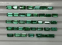 Émeraude naturelle de qualité supérieure du Zambie, taille baguette 3x5 mm, lot de pierres vertes vives