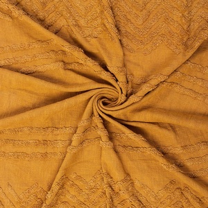Mantas de lana tejidas con mechones a mano de algodón 100% para dormitorio, manta Bohemia para decoración del hogar de India - Product Image 2