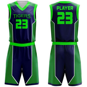 Ensemble de maillot de basket-ball réversible imprimé par transfert thermique 2026, vêtements de sport d'été, personnalisé, unisexe, 100% polyester - Product Image 1