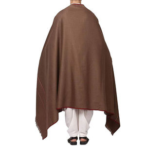 Chales de Invierno Gruesos y Cálidos con Borlas, de Doble Cara y Dos Colores, Chal Superior para Hombre, Personalizable, de Color Sólido - Product Image 3