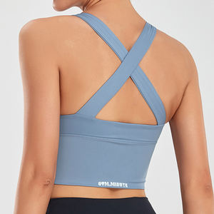 Soutien-gorge de sport actif en nylon et élasthanne grande taille, vêtements de fitness, soutien-gorge de sport pour la course à pied pour femmes, soutien-gorge à impact élevé avec fermeture éclair sur le devant - Product Image 2