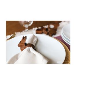 Soporte de anillo de servilleta de estilo moderno, soporte de anillos de servilleta de madera personalizado para uso en bodas, diseño único de madera - Product Image 6