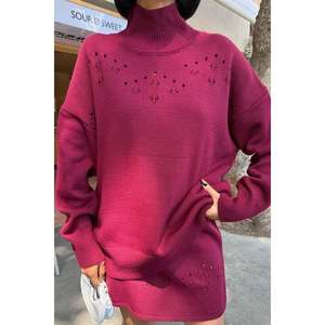 Ensemble en tricot à col roulé avec détails ajourés pour femmes 10256 - Product Image 6
