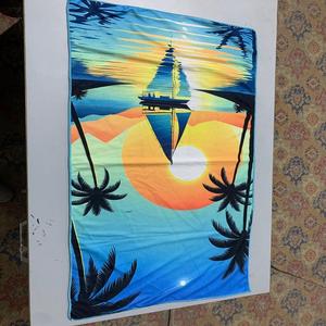 Toalla de Playa Cuadrada de Microfibra de Poliéster con Estampado Animal Digital, Alta Absorbencia, Lavable a Máquina - Product Image 1