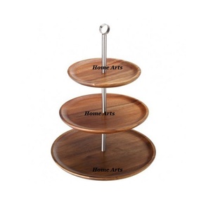 Soporte de postre de pastel de aluminio de 2 niveles Diseño de tendencia Soporte de pastel de chocolates de forma redonda al precio más barato - Product Image 6