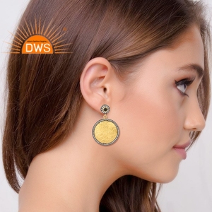 Pendiente colgante de piedras preciosas de ónix negro y circonita cúbica Natural chapada en oro de 18 quilates de la mejor calidad, joyería fina Demi para mujer - Product Image 2