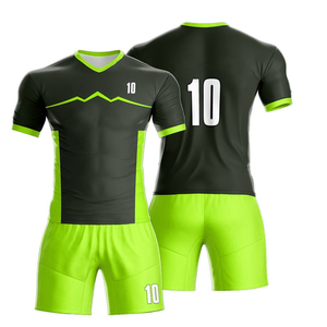 Uniforme de football personnalisé de haute qualité avec logo imprimé par transfert thermique, manches courtes, séchage rapide - Product Image 3
