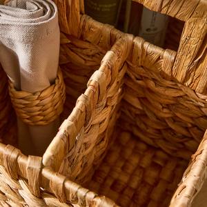 ตะกร้าเก็บของในบ้านทำจากผักตบชวา ตะกร้าเก็บของแฮนด์เมด ขายส่ง เป็นมิตรกับสิ่งแวดล้อม ผลิตในเวียดนาม - Product Image 3