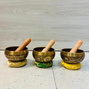 Tazón de Metal de bronce tradicional Tibetano para práctica diaria, tema de Chakra para alineación budista, artesanías de Metal hechas a mano - Product Image 1