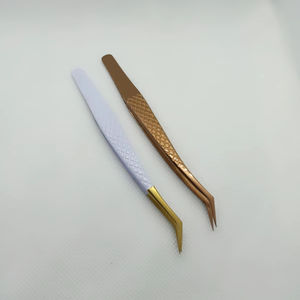 Pince à cils professionnelle de qualité supérieure en acier inoxydable avec logo personnalisé, haute performance, préhension précise des fibres, pointe affûtée - Product Image 2