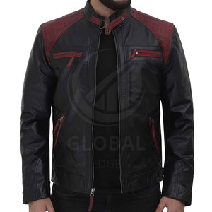Chaqueta de cuero para hombre, ropa de calle de invierno, diseño personalizado, cuello alto y logotipo frontal, transpirable, respetuoso con el medio ambiente, alta calidad, color a elegir - Product Image 1