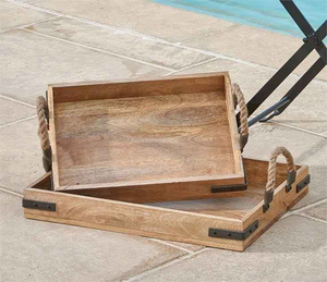 ถาดไม้ไผ่ทำด้วยมือสำหรับร้านอาหารบ้านงานฝีมือจากไม้ไผ่สินค้าอินเดียที่มีความต้องการสูง - Product Image 2