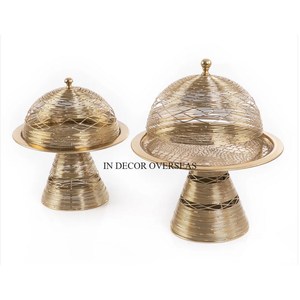 Support de Base en fil métallique robuste poli brillant argenté et plateau de service enduit de poudre de couleur blanche Fourniture d'hôtels et de restaurants - Product Image 6