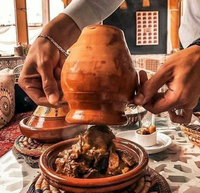 Tajine marocain fait main, émaillé à Marrakech, en céramique, certifié CEE, couleur personnalisable, pour la cuisson, ensembles de vaisselle marocaine