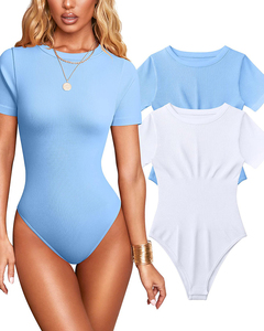 Vente chaude taille cintrage ventre-reliure serré col rond à manches courtes string body-shaping combinaison Yoga body - Product Image 5