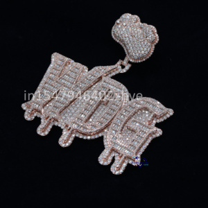 Améliorez votre look avec notre pendentif unique en or rose 14KT Labgrown Diamonds Hip Hop Fashion - Product Image 2