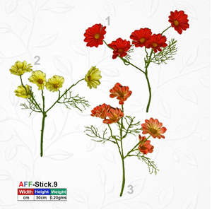 Flor Artificial de Cosmos Roja con Tallo 5 AFF-S-6.1 {Diferentes colores disponibles} - Product Image 2