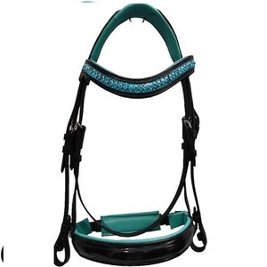 Brida Completa para Caballo Joya, de Cuero Trenzado, Color Negro - Product Image 3