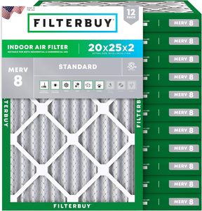 Filtro de Aire Filterbuy 20x25x2 MERV 8 Protección Contra Polvo y Alergias (Paquete de 12) - Product Image 5