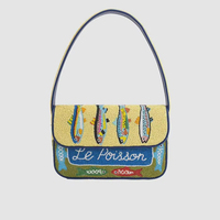Sac à main en verre perlé Magnolia, sac à fleurs personnalisable, sac à bandoulière fait main printemps/été, artisanat certifié MS