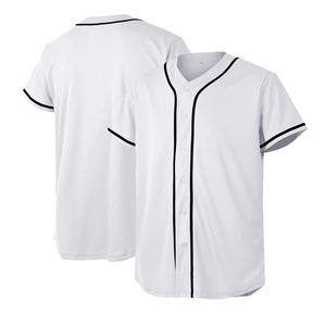 เสื้อเบสบอลชาย แขนสั้น ติดกระดุม ชุดกีฬาทีม สไตล์สนามกีฬา รับสกรีนโลโก้ - Product Image 3