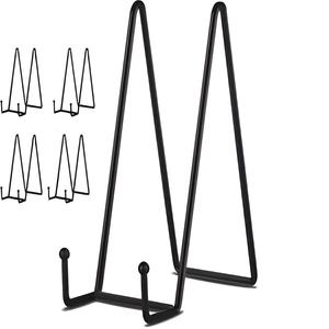 Elegant Portable Small Metal Easel <b>Stand</b> Adjustable Floor Easel Store Display Rack Black <b>Plate</b> <b>Stand</b> - Product Image 1