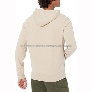 High Quality 350gsm Blank Zipper Hoodie Custom Oversized Puff Printed Custom Zip up Hoodie Men <b>Brown</b> Zipper Hoodie - Product Image 4