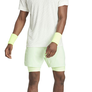 Nouveau short de tennis pour homme, 100% polyester, séchage rapide, respirant, fermeture à cordon, taille mi-haute, uni, décontracté, écologique, devant - Product Image 3